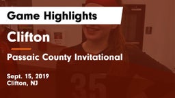 Clifton  vs Passaic County Invitational Game Highlights - Sept. 15, 2019