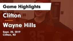 Clifton  vs Wayne Hills Game Highlights - Sept. 20, 2019