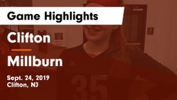 Clifton  vs Millburn  Game Highlights - Sept. 24, 2019
