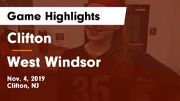 Clifton  vs West Windsor Game Highlights - Nov. 4, 2019