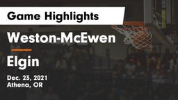 Weston-McEwen  vs Elgin  Game Highlights - Dec. 23, 2021