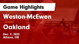 Weston-McEwen  vs Oakland Game Highlights - Dec. 9, 2023