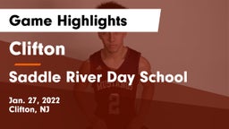 Clifton  vs Saddle River Day School Game Highlights - Jan. 27, 2022