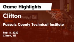 Clifton  vs Passaic County Technical Institute Game Highlights - Feb. 8, 2022