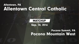 Matchup: Allentown Central vs. Pocono Mountain West  2016