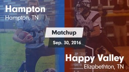 Matchup: Hampton  vs. Happy Valley  2016