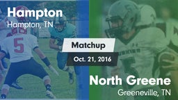 Matchup: Hampton  vs. North Greene  2016