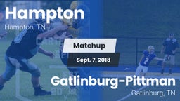 Matchup: Hampton  vs. Gatlinburg-Pittman  2018