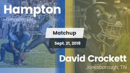 Matchup: Hampton  vs. David Crockett  2018