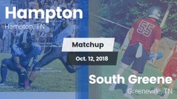 Matchup: Hampton  vs. South Greene  2018