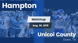 Matchup: Hampton  vs. Unicoi County  2019