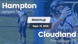 Matchup: Hampton  vs. Cloudland  2019