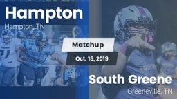 Matchup: Hampton  vs. South Greene  2019