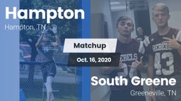Matchup: Hampton  vs. South Greene  2020