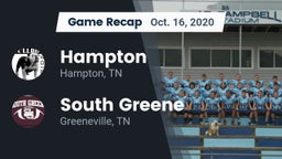 Recap: Hampton  vs. South Greene  2020