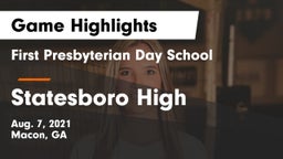 First Presbyterian Day School vs Statesboro High Game Highlights - Aug. 7, 2021