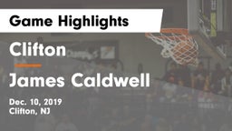 Clifton  vs James Caldwell  Game Highlights - Dec. 10, 2019