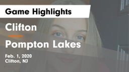 Clifton  vs Pompton Lakes  Game Highlights - Feb. 1, 2020