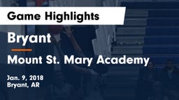 Bryant  vs Mount St. Mary Academy Game Highlights - Jan. 9, 2018