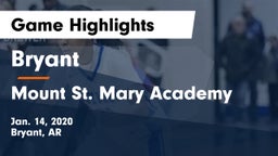 Bryant  vs Mount St. Mary Academy Game Highlights - Jan. 14, 2020