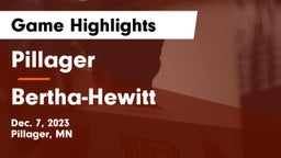 Pillager  vs Bertha-Hewitt  Game Highlights - Dec. 7, 2023