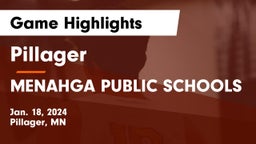 Pillager  vs MENAHGA PUBLIC SCHOOLS Game Highlights - Jan. 18, 2024