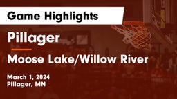 Pillager  vs Moose Lake/Willow River  Game Highlights - March 1, 2024