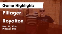 Pillager  vs Royalton  Game Highlights - Dec. 20, 2018
