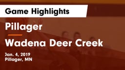 Pillager  vs Wadena Deer Creek Game Highlights - Jan. 4, 2019