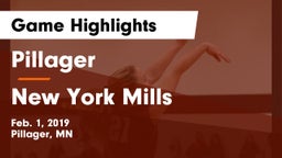 Pillager  vs New York Mills  Game Highlights - Feb. 1, 2019