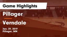 Pillager  vs Verndale  Game Highlights - Jan. 29, 2019