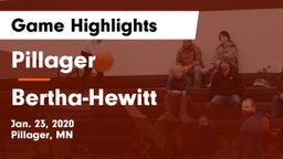 Pillager  vs Bertha-Hewitt  Game Highlights - Jan. 23, 2020