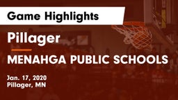 Pillager  vs MENAHGA PUBLIC SCHOOLS Game Highlights - Jan. 17, 2020