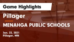 Pillager  vs MENAHGA PUBLIC SCHOOLS Game Highlights - Jan. 22, 2021