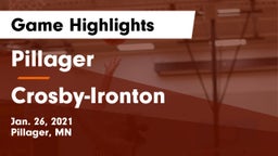 Pillager  vs Crosby-Ironton  Game Highlights - Jan. 26, 2021