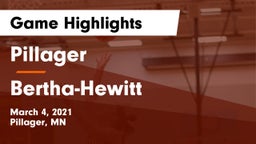 Pillager  vs Bertha-Hewitt  Game Highlights - March 4, 2021