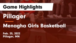 Pillager  vs Menagha Girls Basketball Game Highlights - Feb. 25, 2022