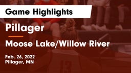 Pillager  vs Moose Lake/Willow River  Game Highlights - Feb. 26, 2022
