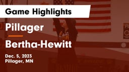 Pillager  vs Bertha-Hewitt  Game Highlights - Dec. 5, 2023