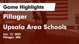 Pillager  vs Upsala Area Schools Game Highlights - Jan. 12, 2024