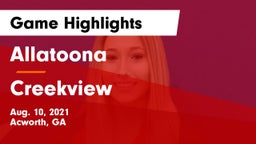 Allatoona  vs Creekview  Game Highlights - Aug. 10, 2021