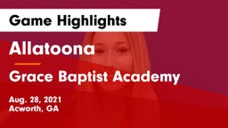 Allatoona  vs Grace Baptist Academy  Game Highlights - Aug. 28, 2021