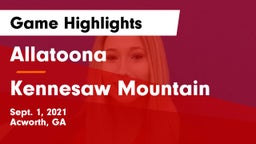 Allatoona  vs Kennesaw Mountain  Game Highlights - Sept. 1, 2021