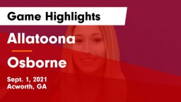 Allatoona  vs Osborne Game Highlights - Sept. 1, 2021