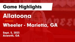 Allatoona  vs Wheeler  - Marietta, GA Game Highlights - Sept. 5, 2023