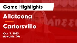 Allatoona  vs Cartersville  Game Highlights - Oct. 3, 2023