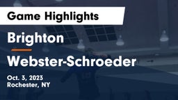 Brighton  vs Webster-Schroeder  Game Highlights - Oct. 3, 2023