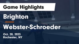 Brighton  vs Webster-Schroeder  Game Highlights - Oct. 28, 2023