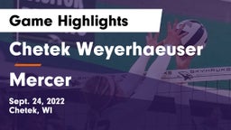 Chetek Weyerhaeuser  vs Mercer  Game Highlights - Sept. 24, 2022