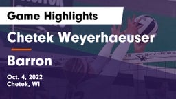 Chetek Weyerhaeuser  vs Barron  Game Highlights - Oct. 4, 2022